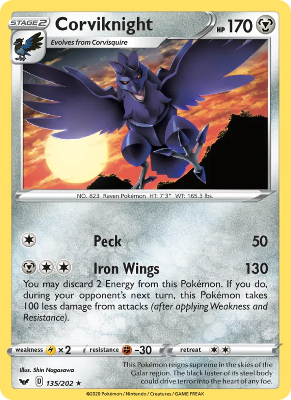 Corviknight - Sword & Shield Pokemon Card