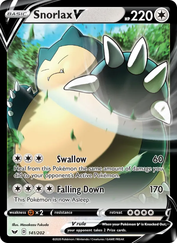 Snorlax V - Sword & Shield Pokemon Card
