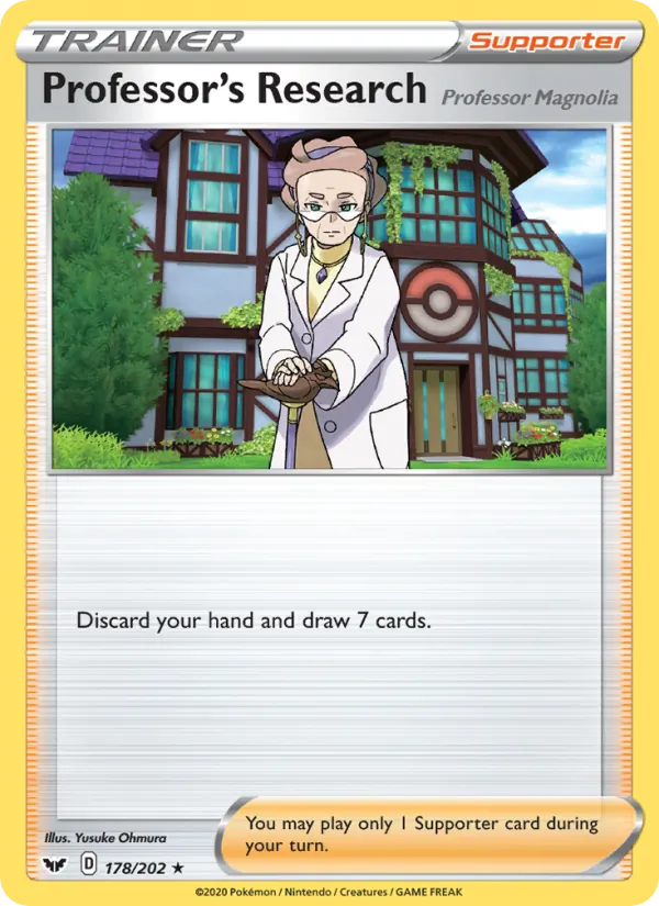 Professor's Research (Professor Magnolia) - Sword & Shield Pokemon Card