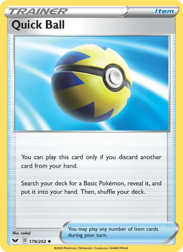 Quick Ball - Sword & Shield Pokemon Card