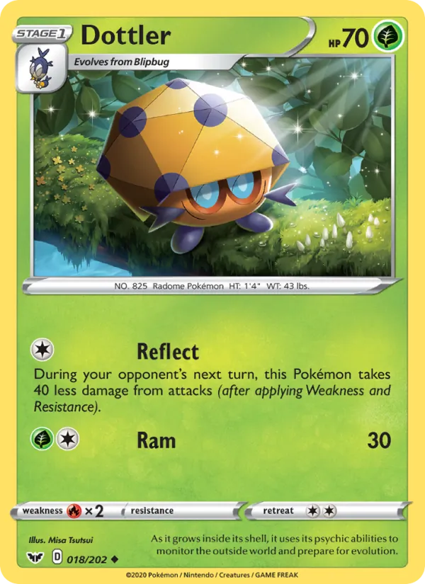 Dottler - Sword & Shield Pokemon Card