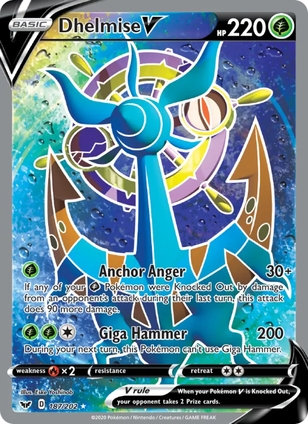 Dhelmise V - Sword & Shield Pokemon Card