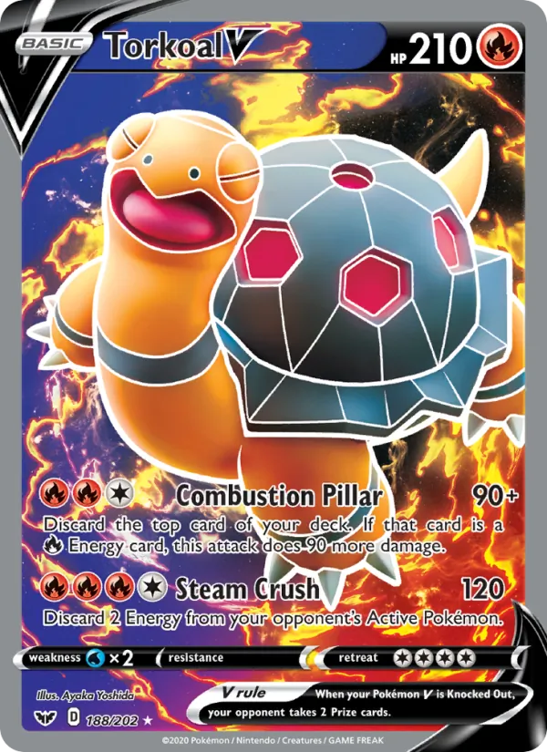 Torkoal V - Sword & Shield Pokemon Card