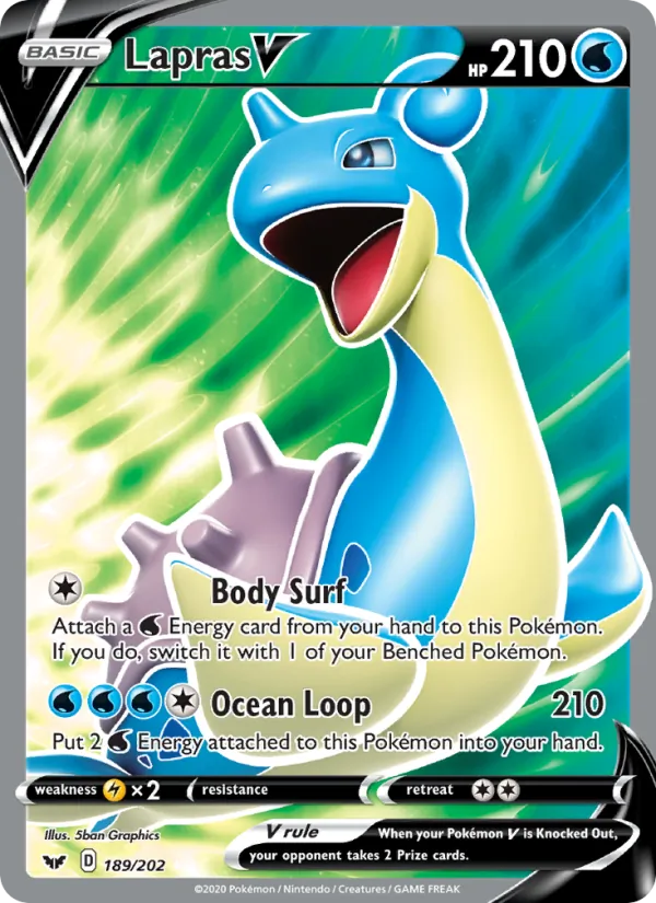 Lapras V - Sword & Shield Pokemon Card