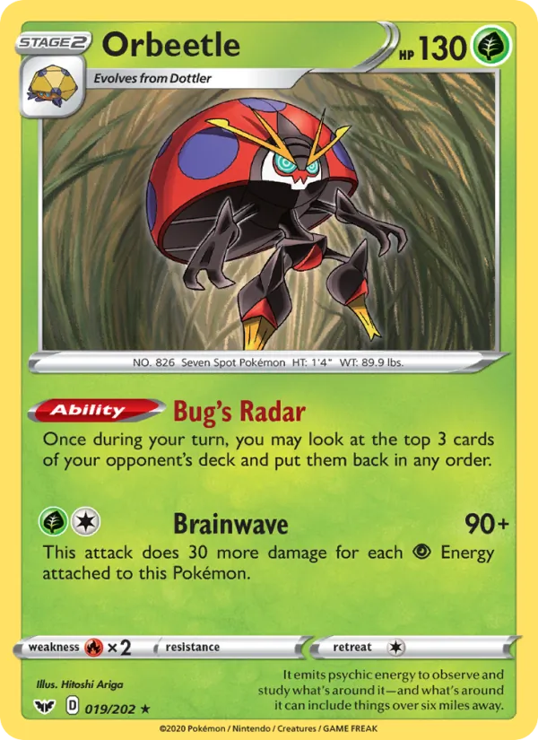 Orbeetle - Sword & Shield Pokemon Card