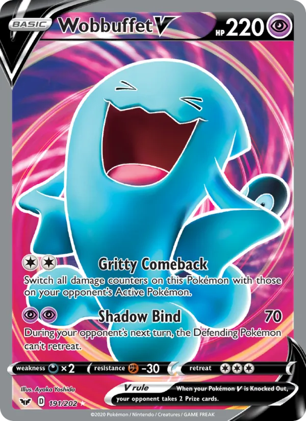 Wobbuffet V - Sword & Shield Pokemon Card