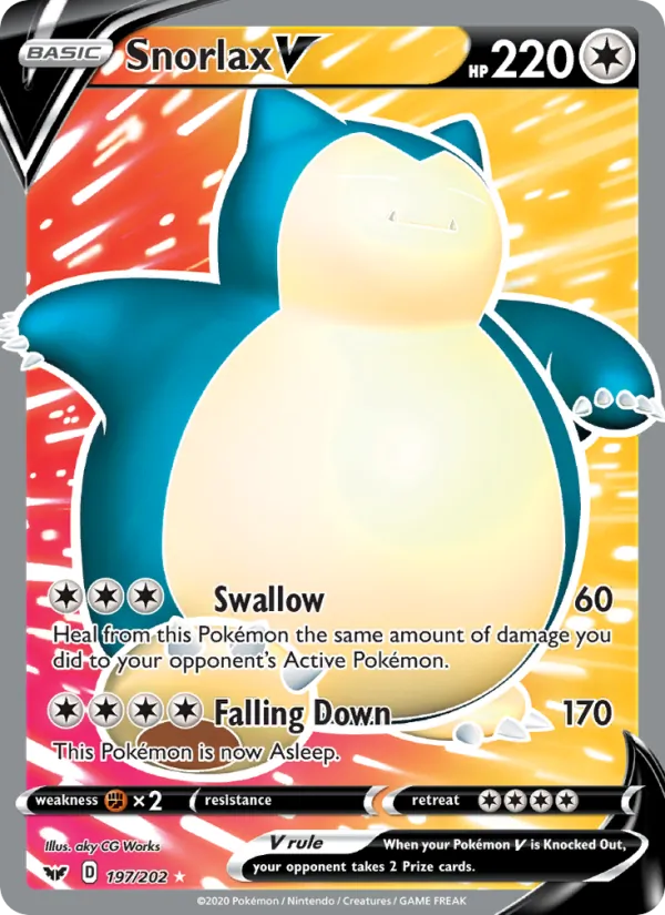Snorlax V - Sword & Shield Pokemon Card