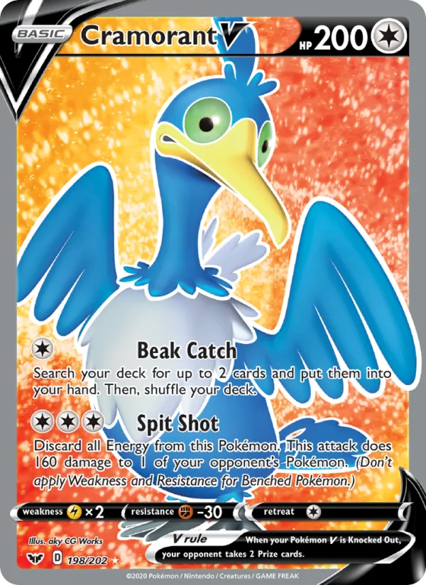 Cramorant V - Sword & Shield Pokemon Card