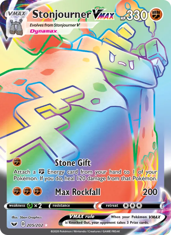 Stonjourner VMAX - Sword & Shield Pokemon Card