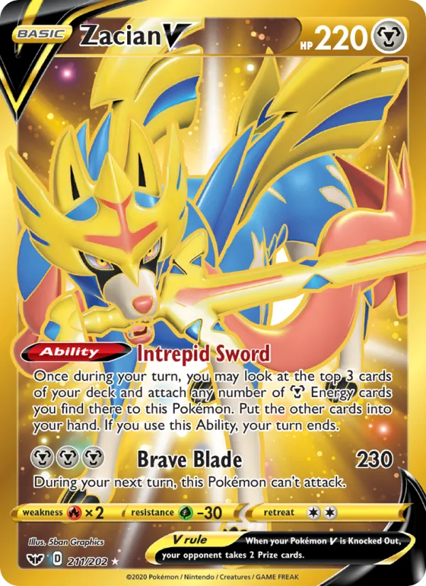 Zacian V - Sword & Shield Pokemon Card
