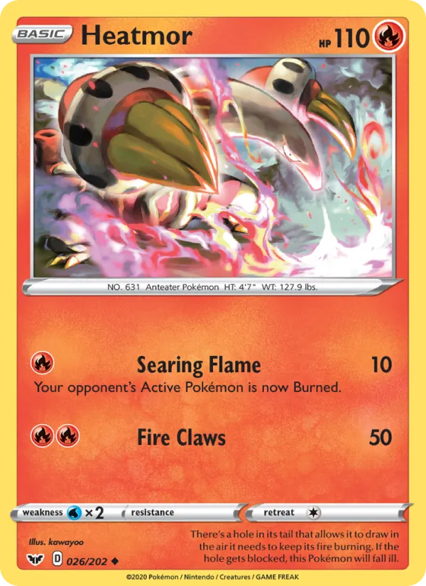 Heatmor - Sword & Shield Pokemon Card