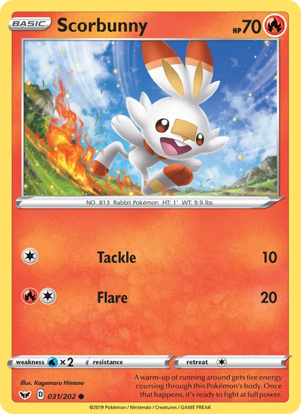 Scorbunny - Sword & Shield Pokemon Card