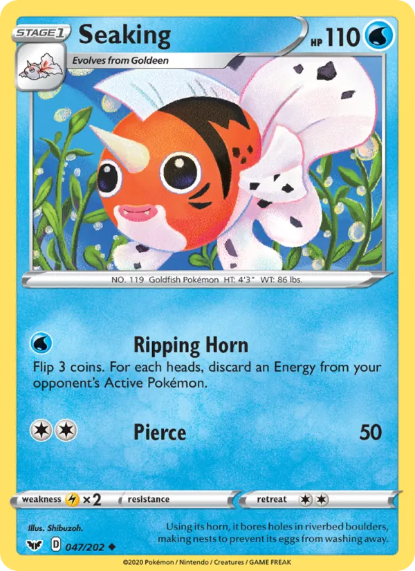 Seaking - Sword & Shield Pokemon Card