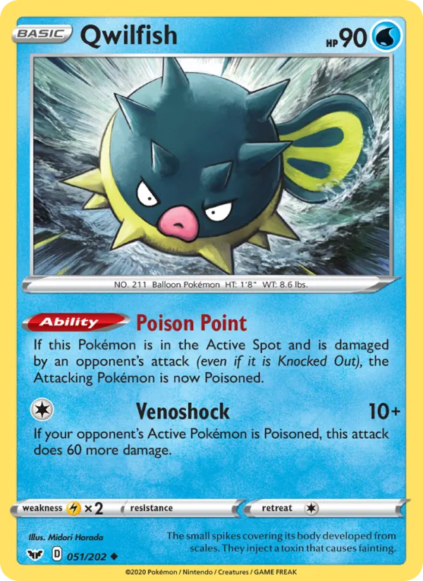 Qwilfish - Sword & Shield Pokemon Card