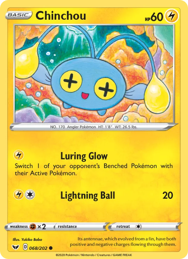 Chinchou - Sword & Shield Pokemon Card