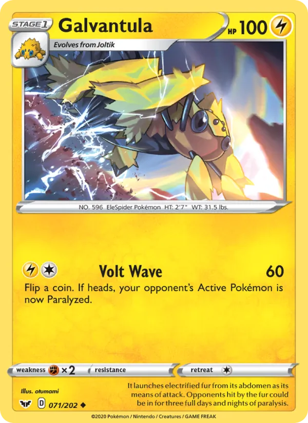 Galvantula - Sword & Shield Pokemon Card