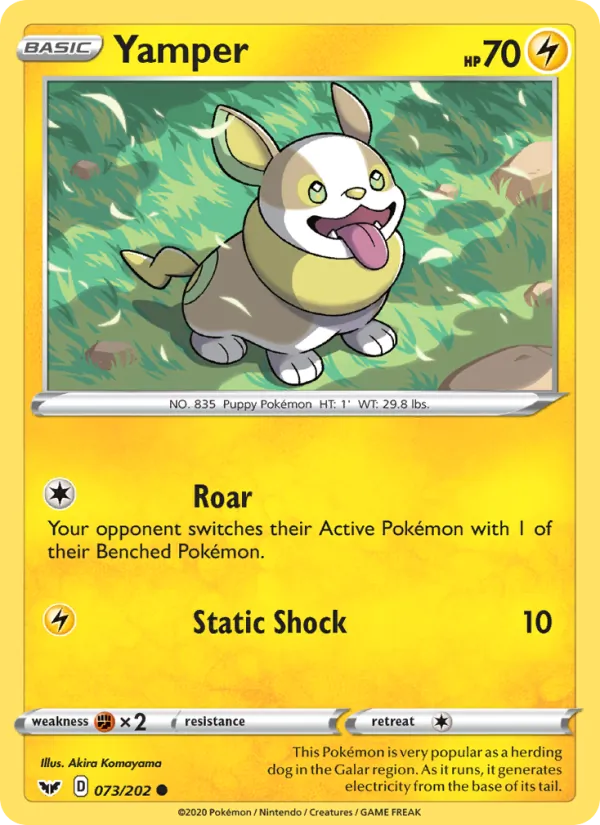 Yamper - Sword & Shield Pokemon Card