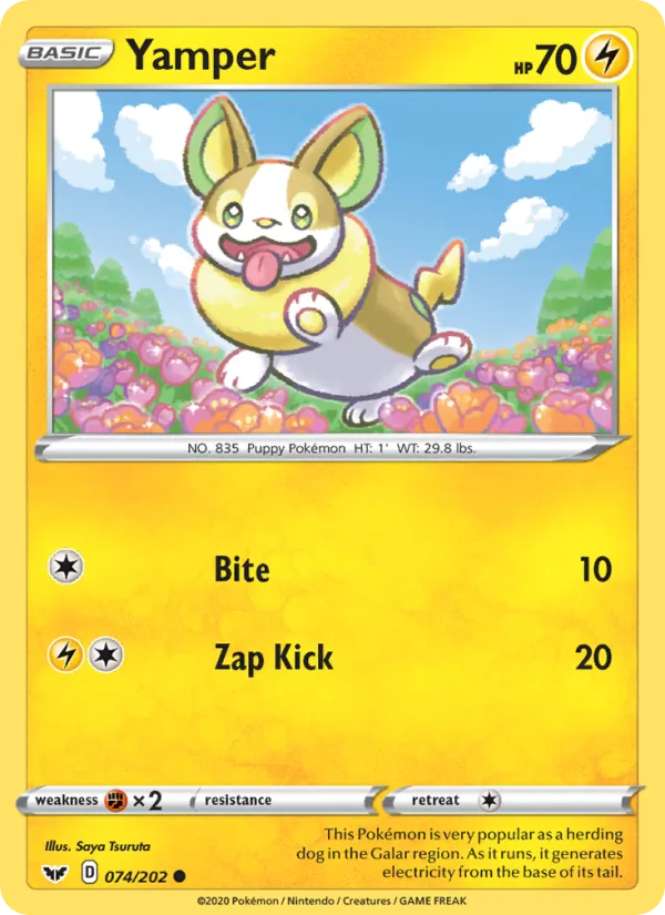 Yamper - Sword & Shield Pokemon Card