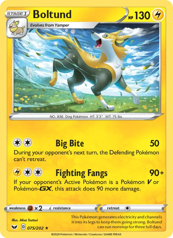 Boltund - Sword & Shield Pokemon Card