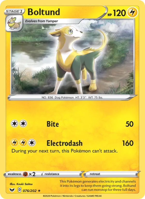 Boltund - Sword & Shield Pokemon Card