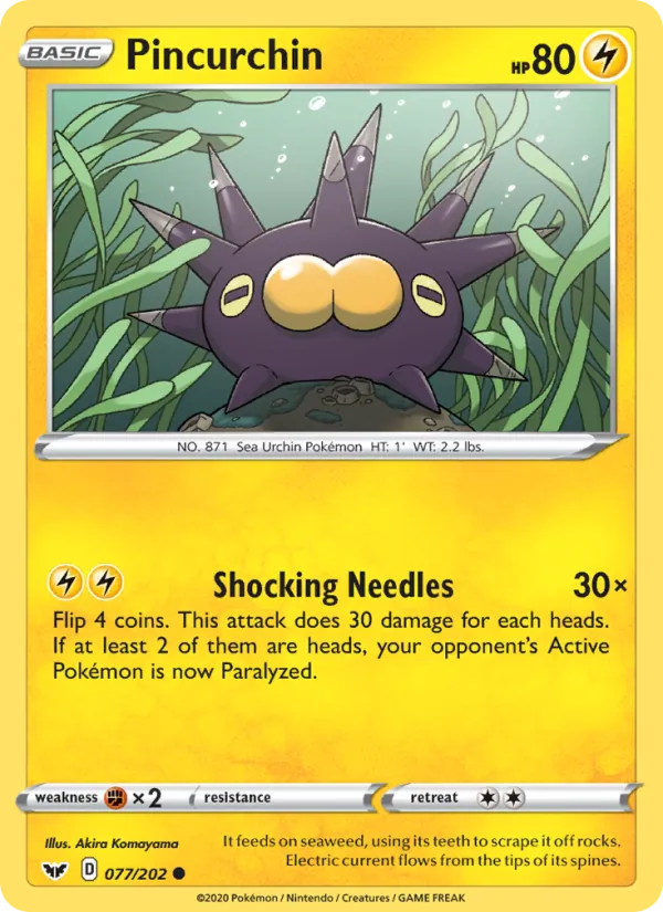 Pincurchin - Sword & Shield Pokemon Card