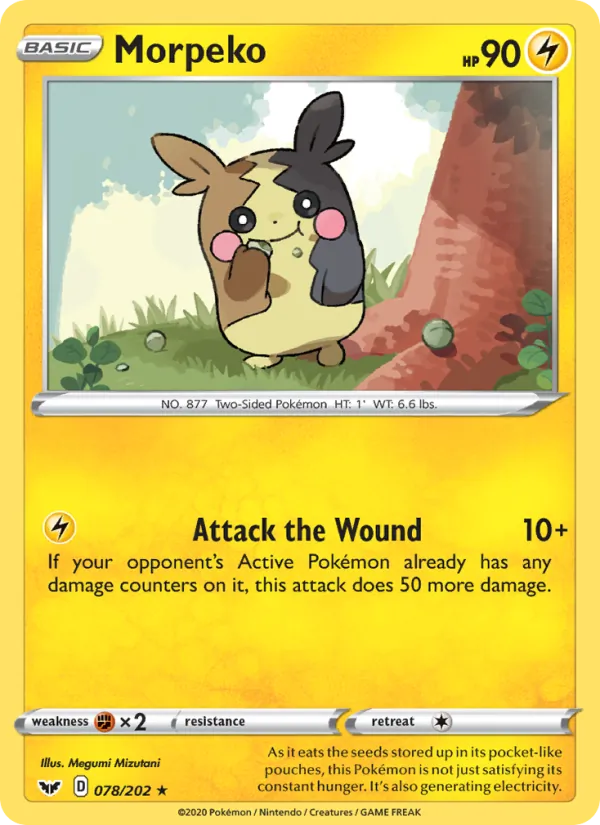 Morpeko - Sword & Shield Pokemon Card