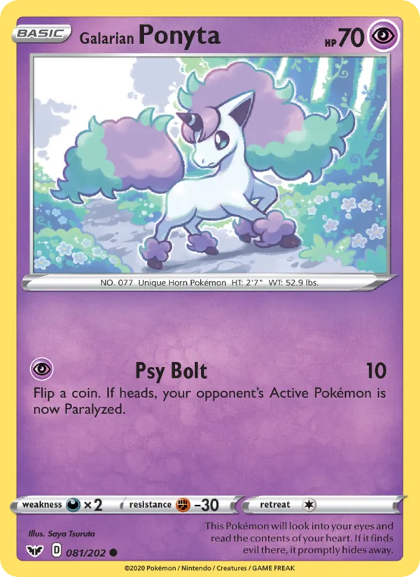 Galarian Ponyta - Sword & Shield Pokemon Card