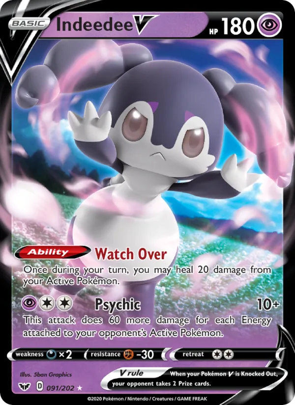 Indeedee V - Sword & Shield Pokemon Card