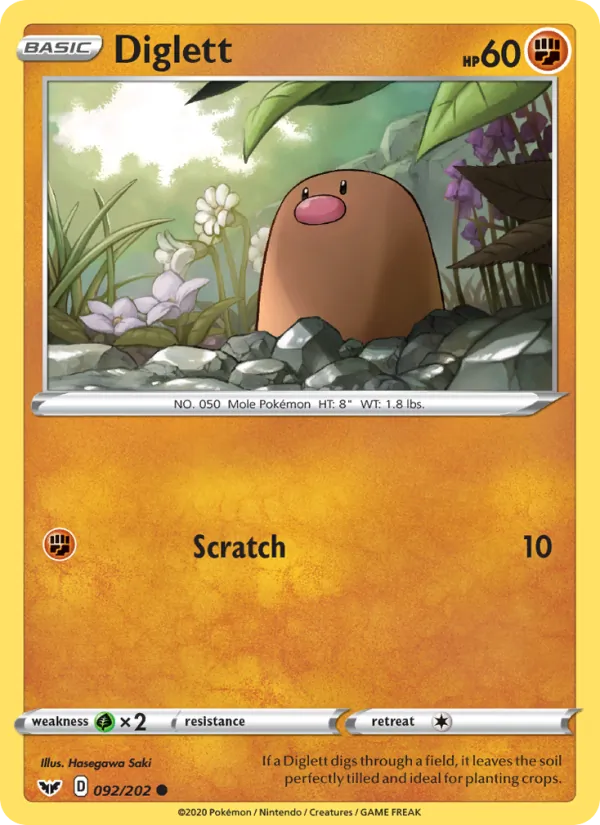 Diglett - Sword & Shield Pokemon Card