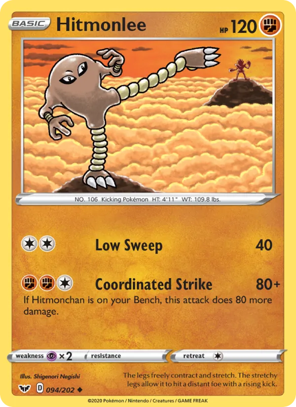 Hitmonlee - Sword & Shield Pokemon Card