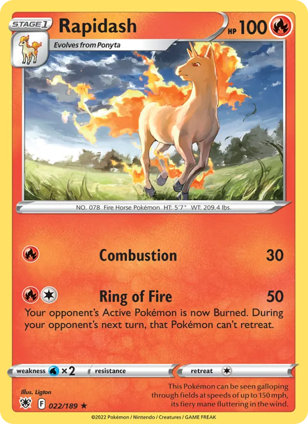 Rapidash - Astral Radiance Pokemon Card