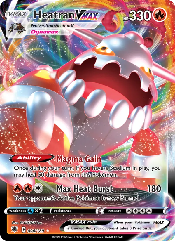 Heatran VMAX - Astral Radiance Pokemon Card