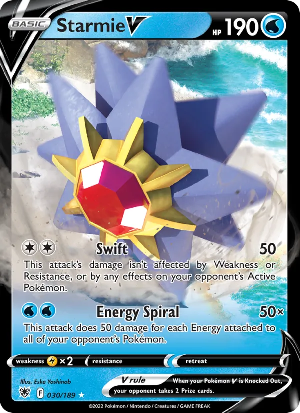 Starmie V - Astral Radiance Pokemon Card