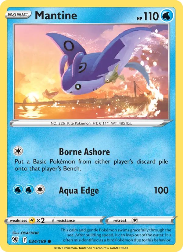 Mantine - Astral Radiance Pokemon Card