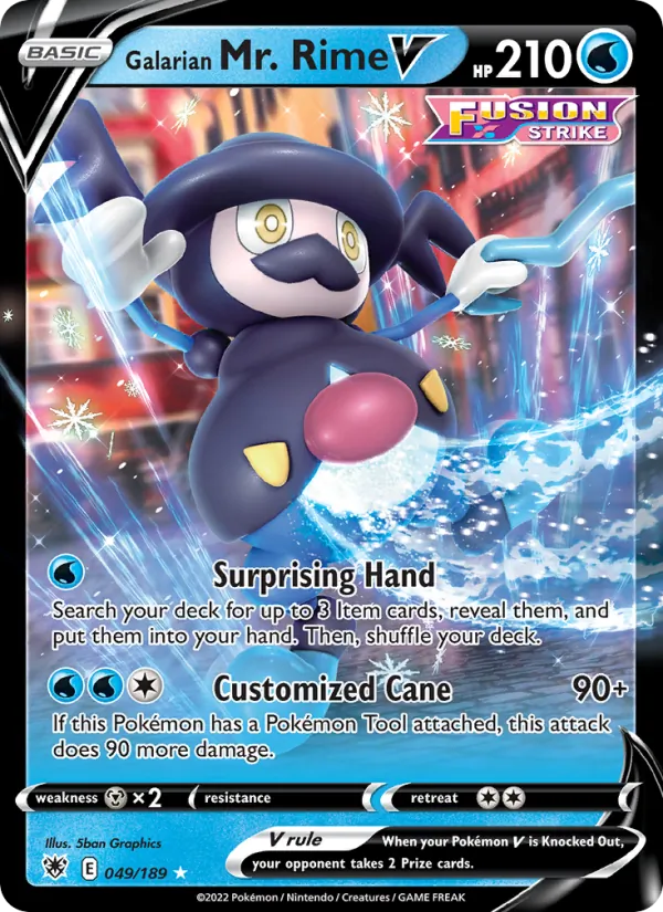 Galarian Mr. Rime V - Astral Radiance Pokemon Card