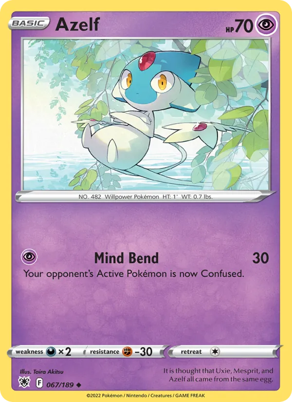 Azelf - Astral Radiance Pokemon Card