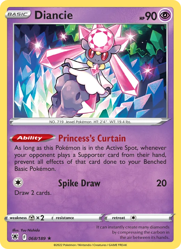 Diancie - Astral Radiance Pokemon Card