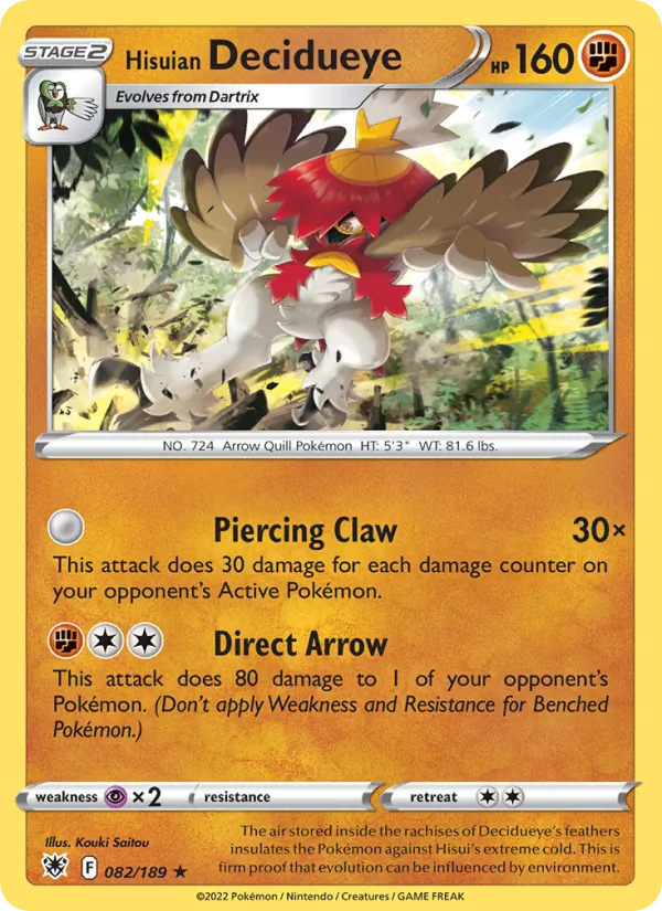 Hisuian Decidueye - Astral Radiance Pokemon Card