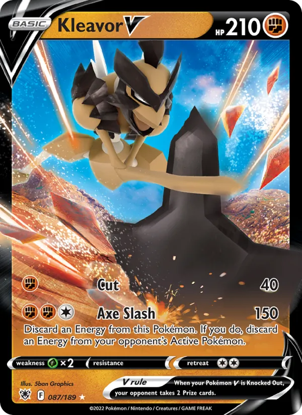 Kleavor V - Astral Radiance Pokemon Card