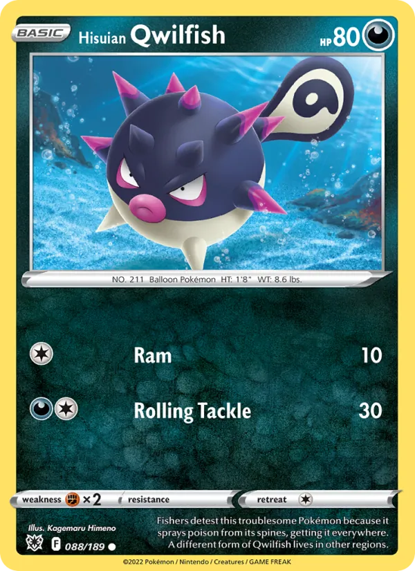 Hisuian Qwilfish - Astral Radiance Pokemon Card
