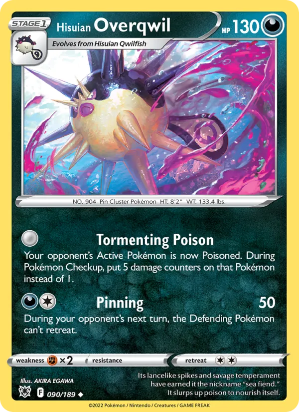 Hisuian Overqwil - Astral Radiance Pokemon Card