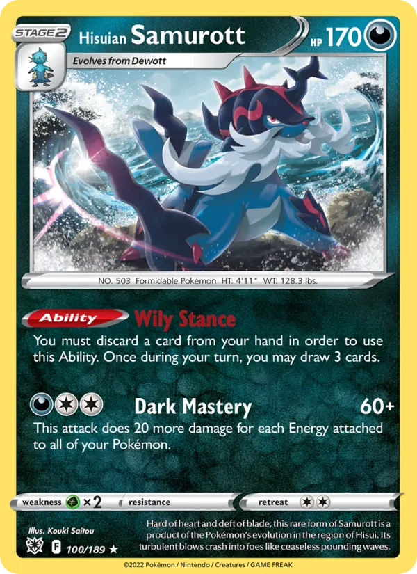 Hisuian Samurott - Astral Radiance Pokemon Card