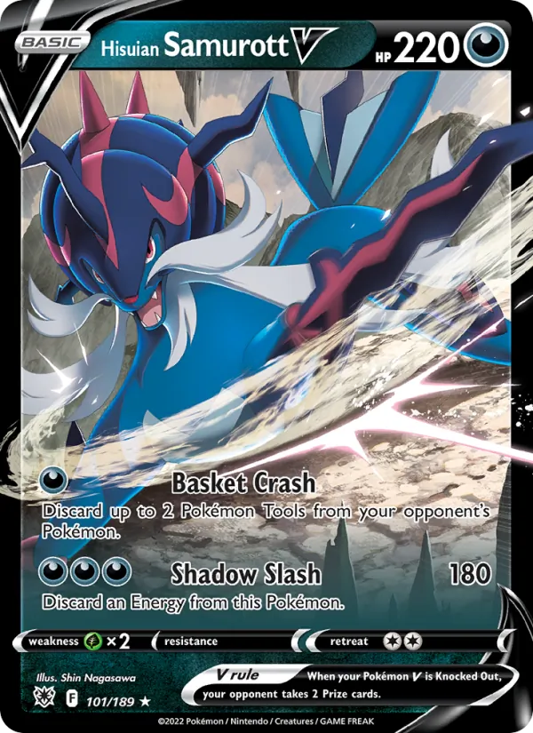 Hisuian Samurott V - Astral Radiance Pokemon Card