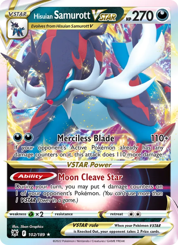 Hisuian Samurott VSTAR - Astral Radiance Pokemon Card
