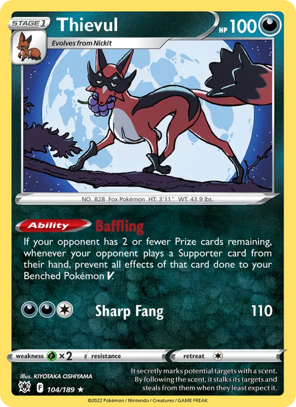 Thievul - Astral Radiance Pokemon Card