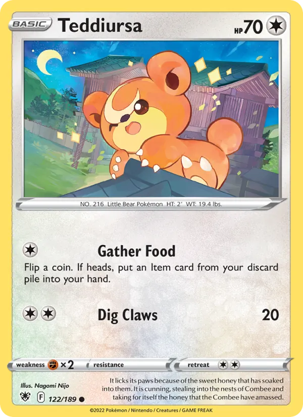 Teddiursa - Astral Radiance Pokemon Card