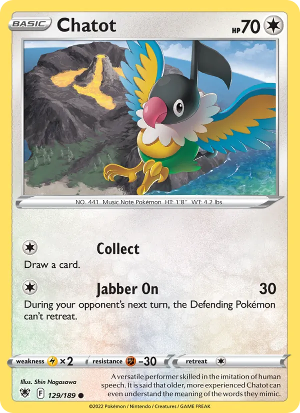 Chatot - Astral Radiance Pokemon Card