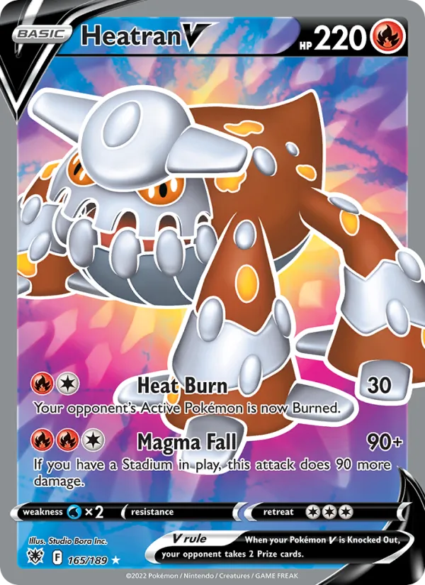 Heatran V - Astral Radiance Pokemon Card