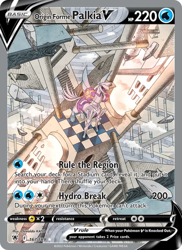 Origin Forme Palkia V - Astral Radiance Pokemon Card