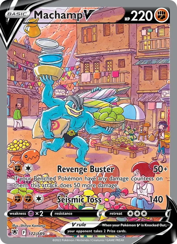 Machamp V - Astral Radiance Pokemon Card